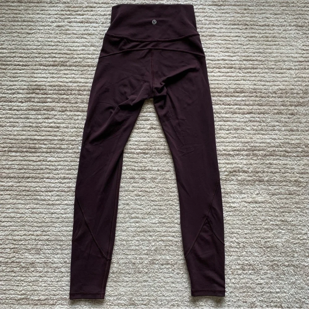 Lululemon In Movement 7/8 Tight Plum Shadow Purple Size 2